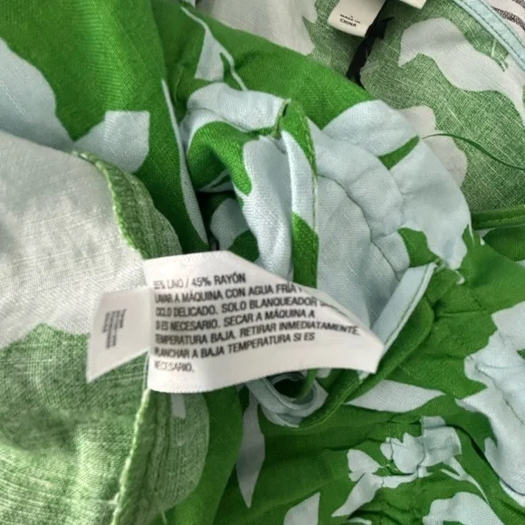 kate spade Green and Light Blue Floral Long Sleeve Midi Dress - Picture 8 of 9